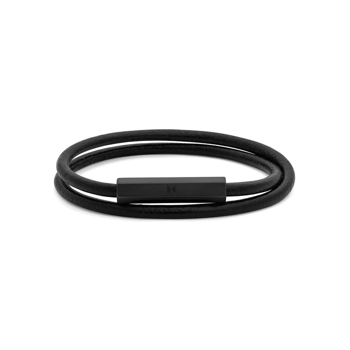 MVMT armband für Herren Kollektion LEATHER WRAP Schwarz - 28200029