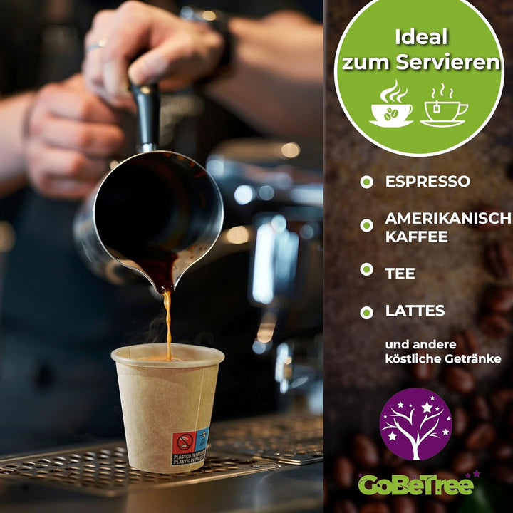 GoBeTree 400 Einweg-Kaffeebecher aus Kraftkarton mit 120 ml / 4 oz Fassungsvermögen, Einweg-Kaffeebe