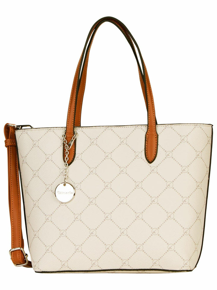 Tamaris Shopper Anastasia 30106 Damen Handtaschen Karo Einheitsgrösse Ecru, Einheitsgröße