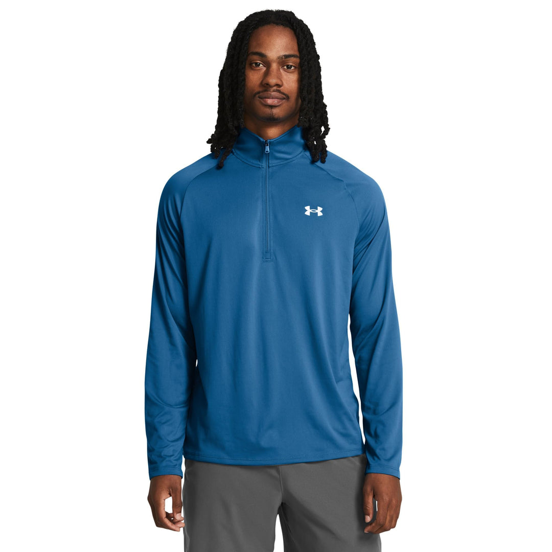 Under Armour Men's Tech 2.0 ½ Zip Standard XS (406) Photon Blue/White, Standard XS (406) Photon Blue