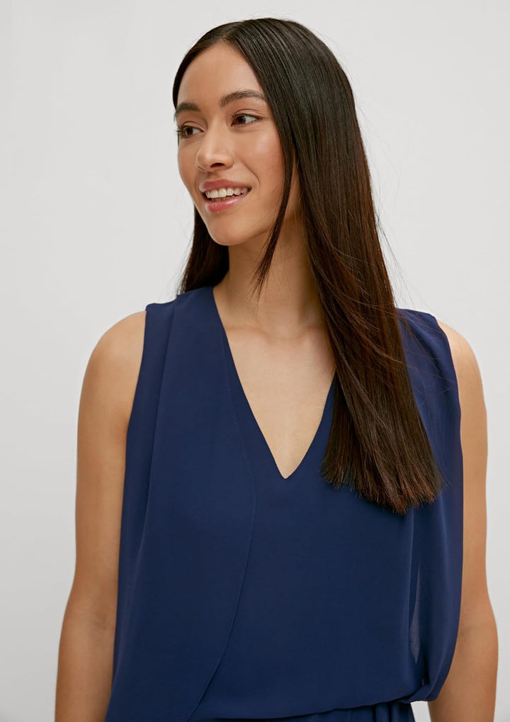 comma Kleid kurz besondere Anlässe 38 5876 Tiefblau, 38 5876 Tiefblau