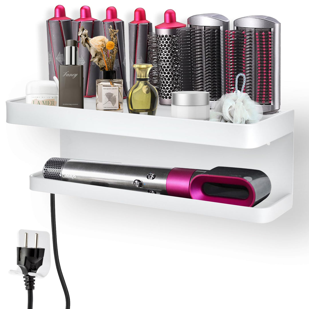 Föhn Wandhalterung für Dyson Airwrap Ohne Bohren, 2 in 1 Halterung für Dyson Airwrap Einfache Aufbew