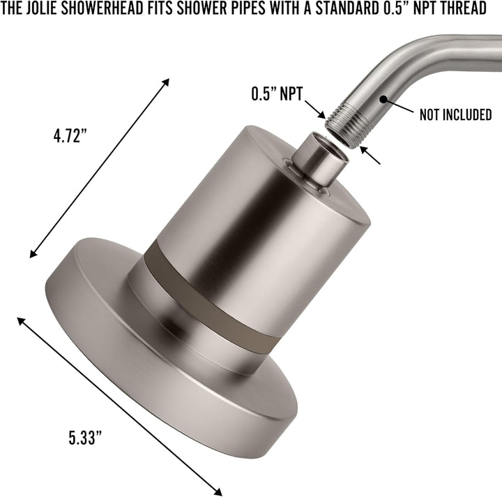 The Joie gefilterter Duschkopf, klinisch getestet, Hochdruck-Duschfilter für gesünderes Haar und Hau