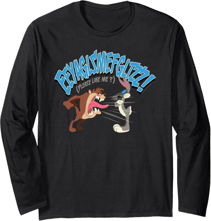 Looney Tunes Taz and Bugs Please Like Me Langarmshirt