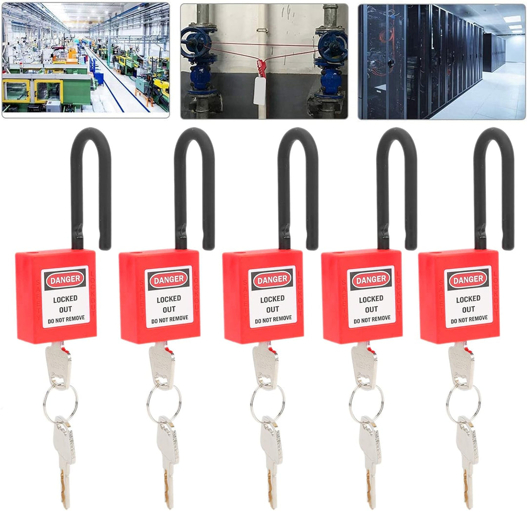 Lockout Lock, 38mm Lock Out Tag Out Vorhängeschlösser Set für Lock Out Tag Out Stationen, Sicherheit