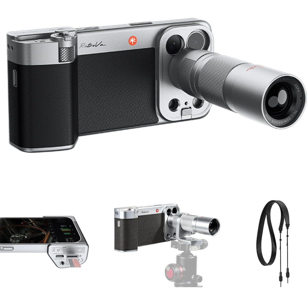 PGYTECH RetroVa All-in-One Ultimate Gift Set für iPhone 17 Pro Max, mit 2.35x Teleobjektiv, Vintage-