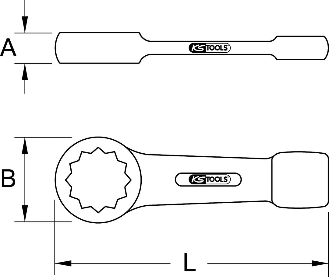 KS Tools 517.0922 Schlag-Ringschlüssel, 22mm