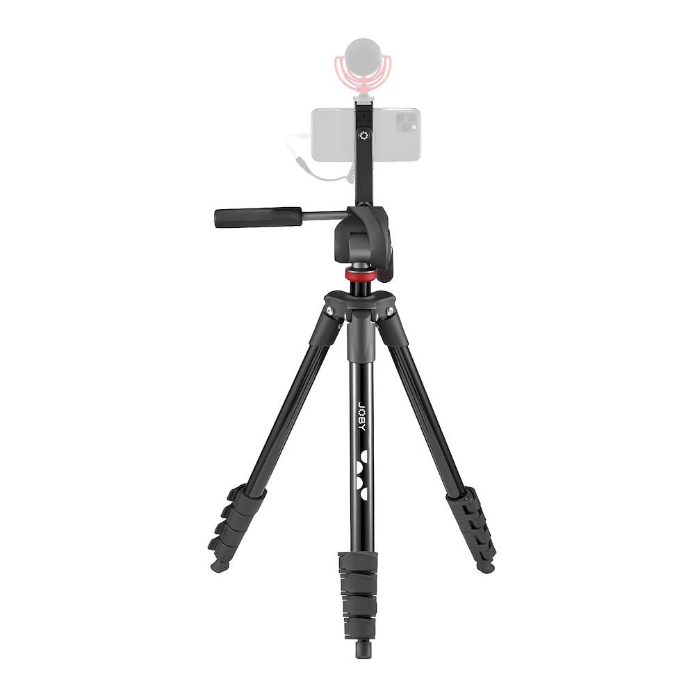 JOBY Compact Advanced Kit, Kamera-/Smartphone-Stativ mit 3-Weg-Kopf, Schnellwechselbefestigung ¼-20