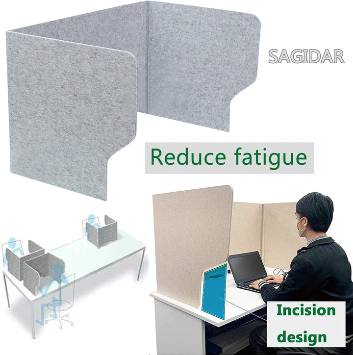 SAGIDAR Schreibtisch Trennwand Filz, Büro Desktop Schallwand 60/80/100cm, Table Divider Polyesterfas