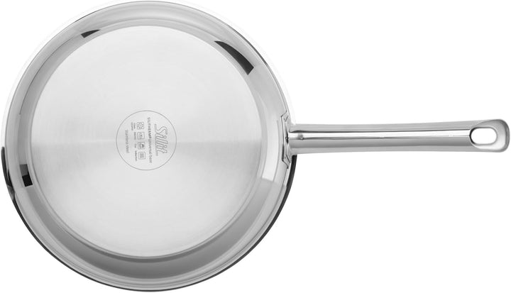 Silit Calabria Bratpfanne 24 cm Induktion, Edelstahlpfanne beschichtet, Edelstahlgriff, Antihaftbesc