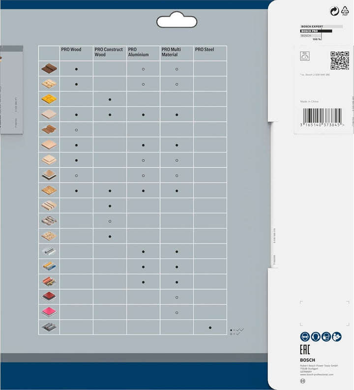 Bosch Professional Zubehör 2608641202 Kreissägeblatt Optiline Wood 260 x 30 x 3,2 mm, 48, 260 x 30 x