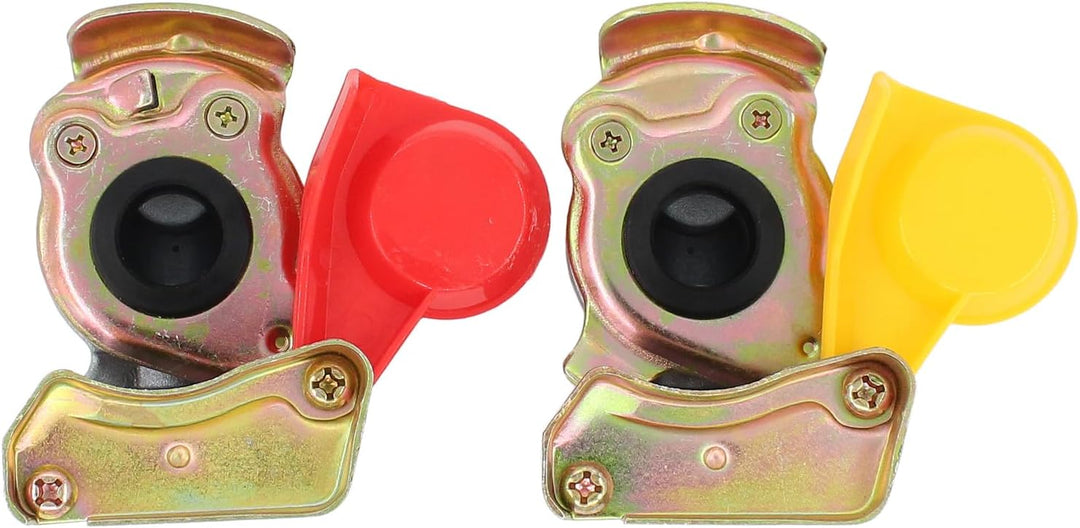 Kupplungskopf M22 Set ohne Ventil Druckluftkopf rot gelb M22x1,5 Staubkappe für Bremse Vorrat Anhäng