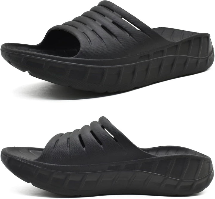 KuaiLu Recovery Sandalen Herren mit Bequeme Plantarfasziitis Arch Support, Orthopädische Männer Leic