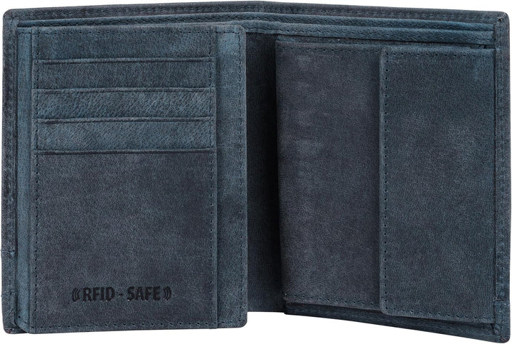 bruno banani Geldbörse Echt Leder blau Herren, Damen - 021755, Blau