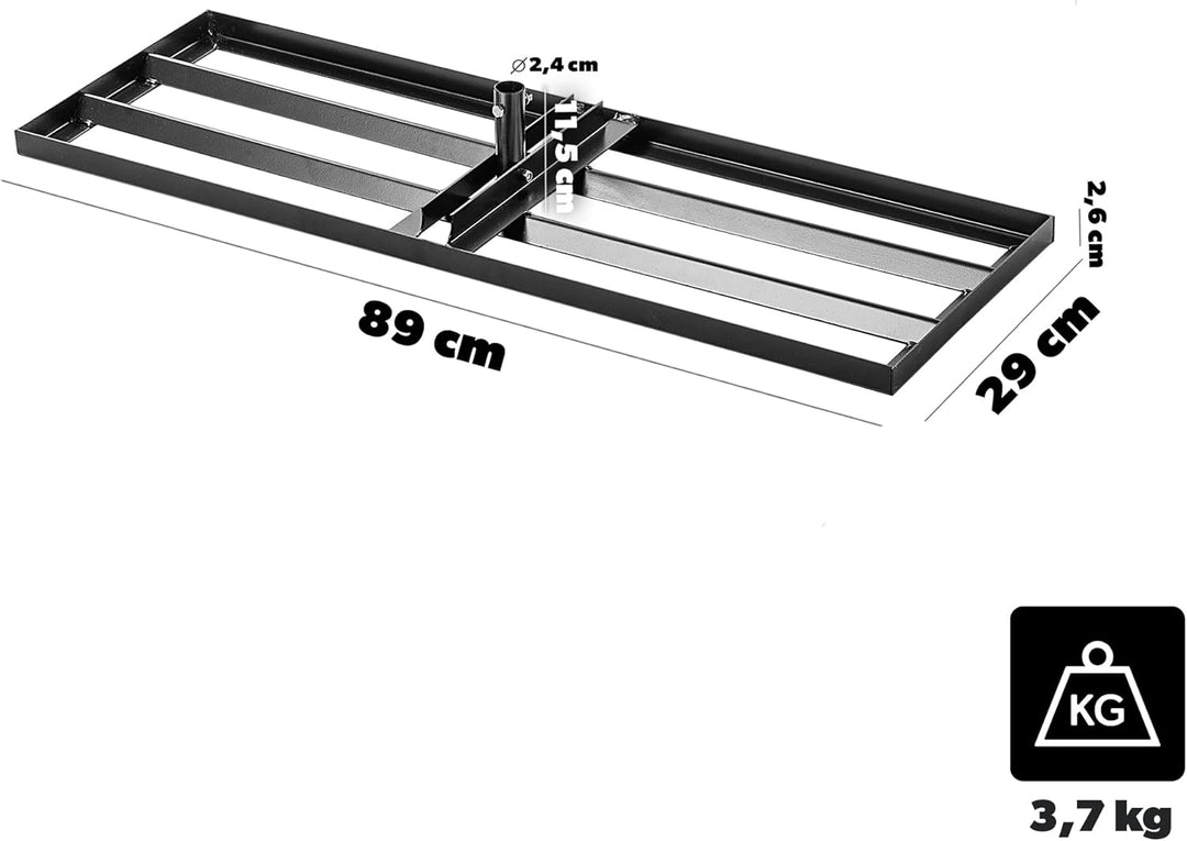 KADAX Rasenrakel 89x29cm, Nivellierrechen für Rasenpflege, Rasenplanierrechen zum Nivellieren von Bo