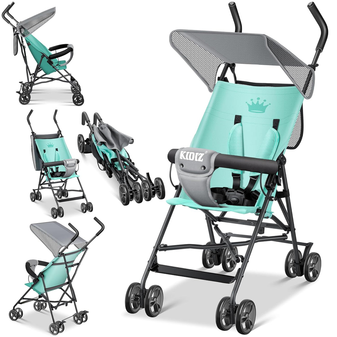 KIDIZ® Kinderwagen CITY Buggy Kinderbuggy klappbar Sportwagen Faltbar 360° 4-Zoll-Räder Inkl. Sonnen