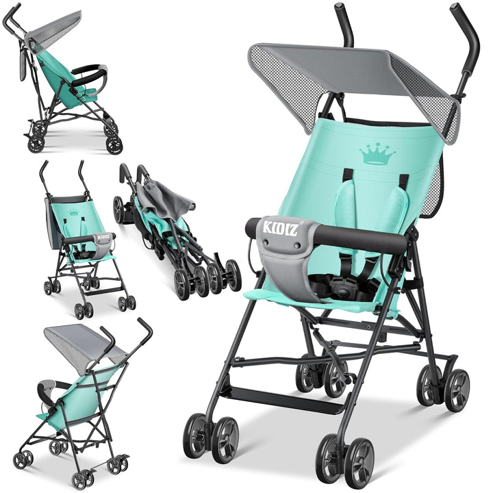 KIDIZ® Kinderwagen CITY Buggy Kinderbuggy klappbar Sportwagen Faltbar 360° 4-Zoll-Räder Inkl. Sonnen