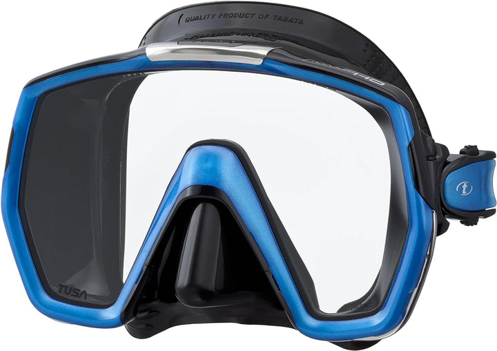 Taucherbrille Tusa Freedom HD - einglas tauchmaske schnorchelmaske erwachsene profi (M-1001) azul/ne