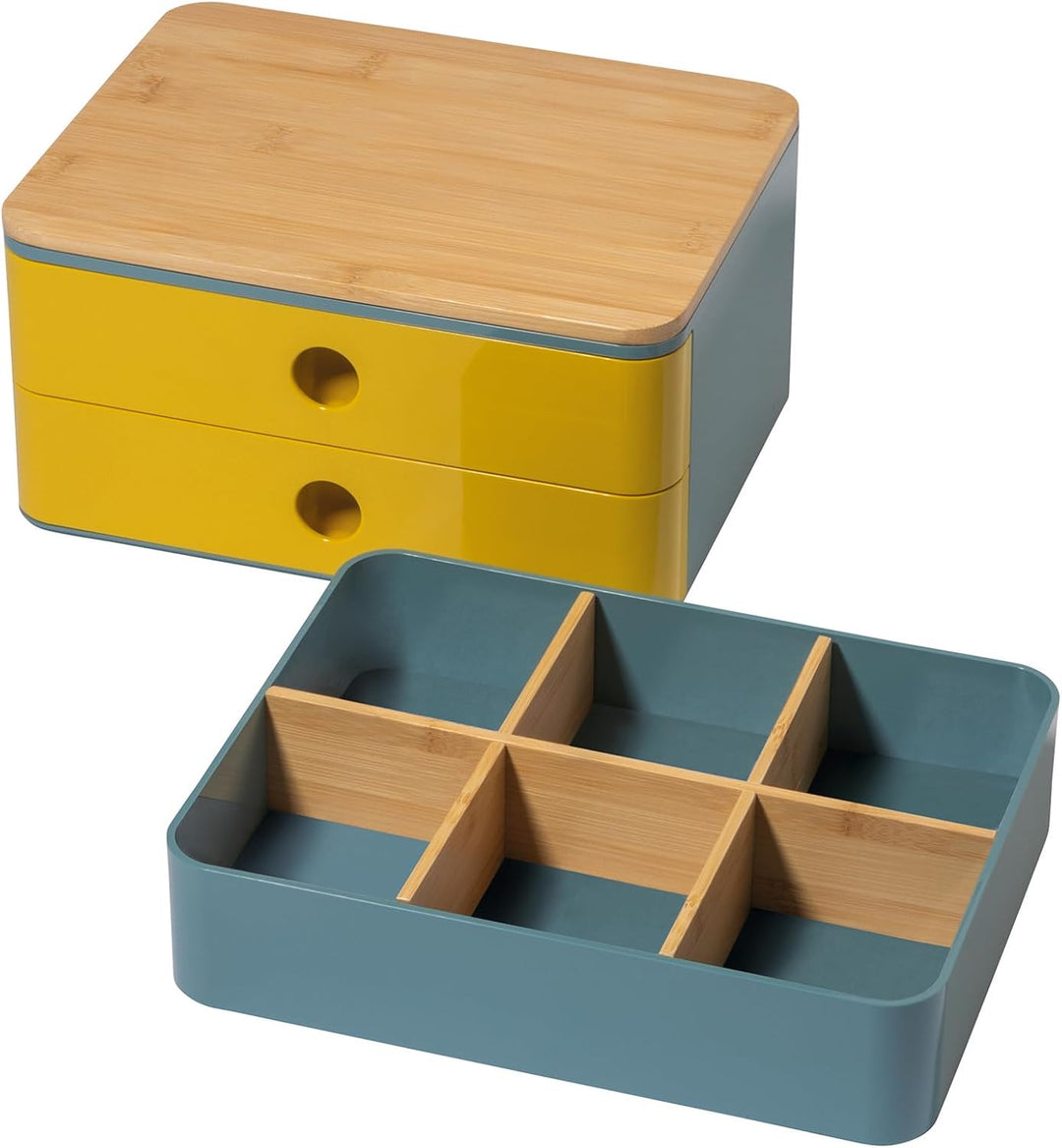 HAN Schubladenbox Allison SMART-BOX mit 2 Schubladen und Trennwand, Kabelführung, stapelbar, Utensil