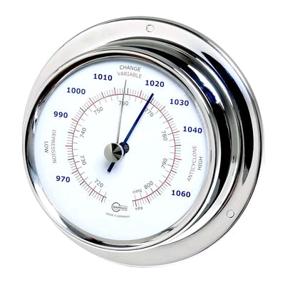 Barigo Sky Kabinenaustattung Schiffsbarometer Edelstahl poliert 110mm