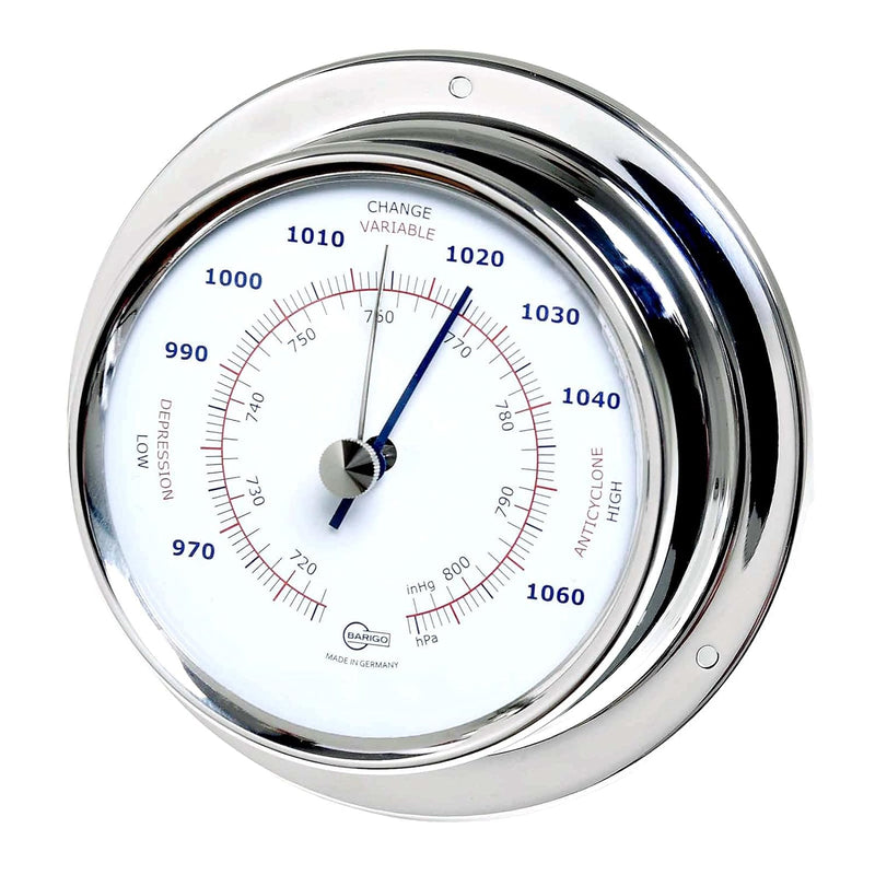 Barigo Sky Kabinenaustattung Schiffsbarometer Edelstahl poliert 110mm