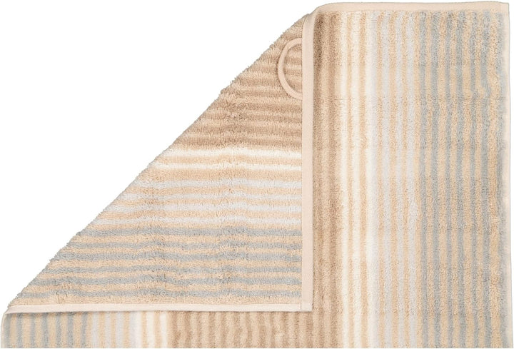 CAWÖ Home Handtücher Noblesse Cashmere Streifen 1056 Sand - 33 Duschtuch 80x150 cm, Duschtuch 80x150