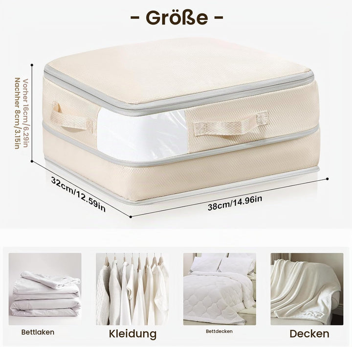 DIMJ Selbstkomprimierender Organizer - Bettwäsche Aufbewahrung, Packing Cubes Compression, Aufbewahr