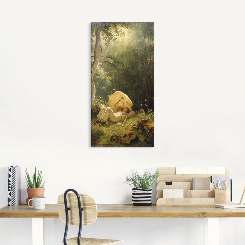 ARTland Leinwandbilder Wandbild Bild auf Leinwand 30x60 cm Wanddeko Natur Bäume Lichtungen Regenschi