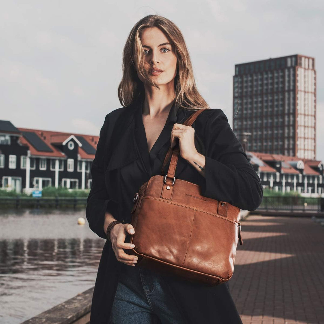The Chesterfield Brand Ladies Bilbao - Handtasche Leder 30 cm Cognac, Cognac