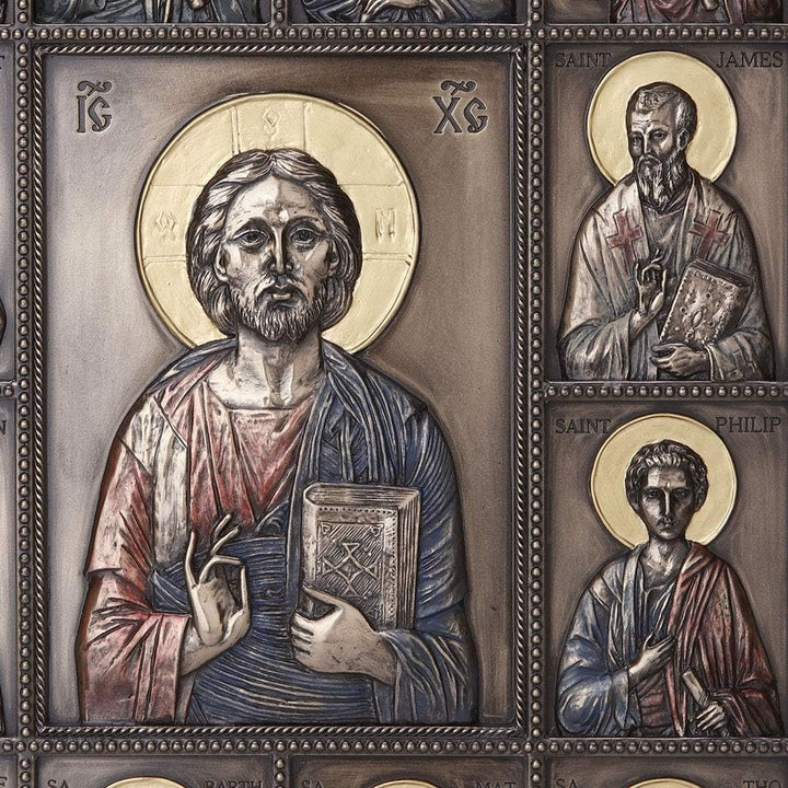 Veronese Design Wandschild Jesus und die Zwölf Apostel, 31,7 cm, christlich-katholische religiöse Sk
