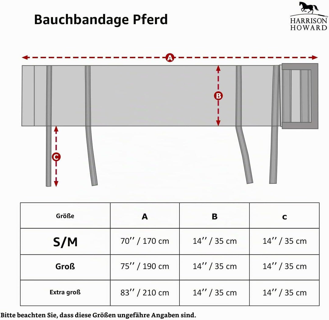 Harrison Howard Sporenschutz Bauchgurt Schutz vor Spuren von Sporen Hautschutz, Schwarz,Grösse XL XL