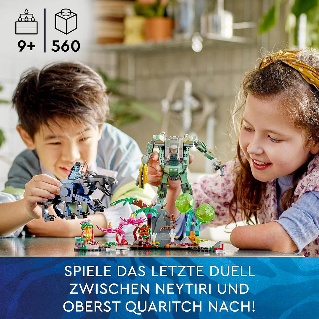 LEGO 75571 Avatar Neytiri und Thanator vs. Quaritch im MPA, baubares Action-Spielzeug mit Tierfigur