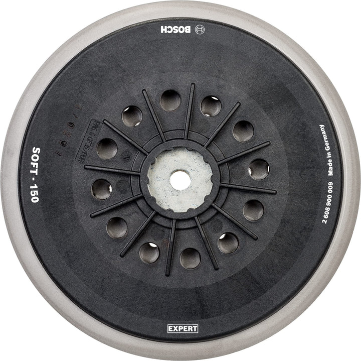 Bosch Professional 1x Expert Multihole Stützteller (für Bosch, Version weich, Ø 150 mm, Zubehör Exze