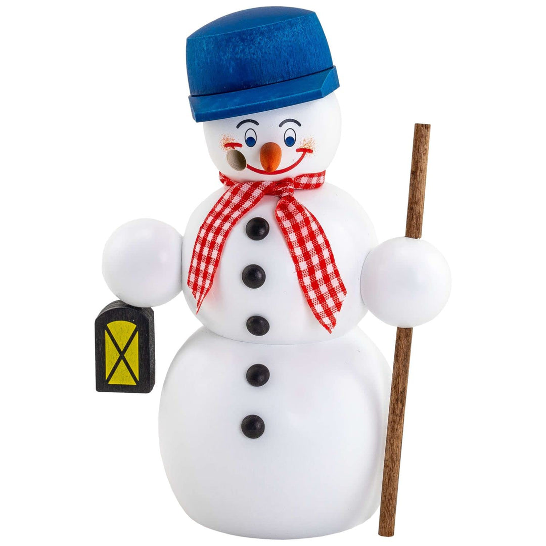 Seiffener Volkskunst | Räuchermännchen | Räucherfigur 14 cm | Schneemann | Original Erzgebirge | 122