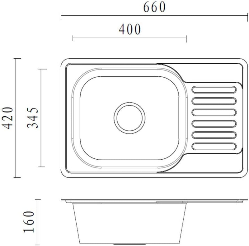 VBChome Einbauspüle mit Armatur 66x42 Leinenstruktur Edelstahl Küchenspüle Spüle Ablagefläche Abtrop