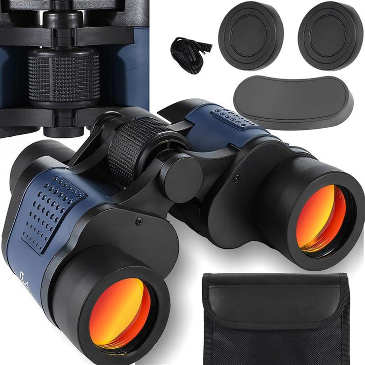 Retoo Fernglas 60x60 HD Kompakt Wasserdicht – Leichtes Gummi-Anti-Rutsch Feldstecher mit Zoom & Foku