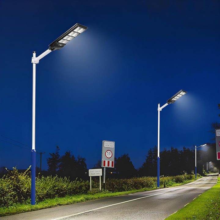 Retoo Solar Strassenlampe mit Motion Sensor, Wasserdichtes 6000K Weiss LED Strassenlaterne mit Fernb