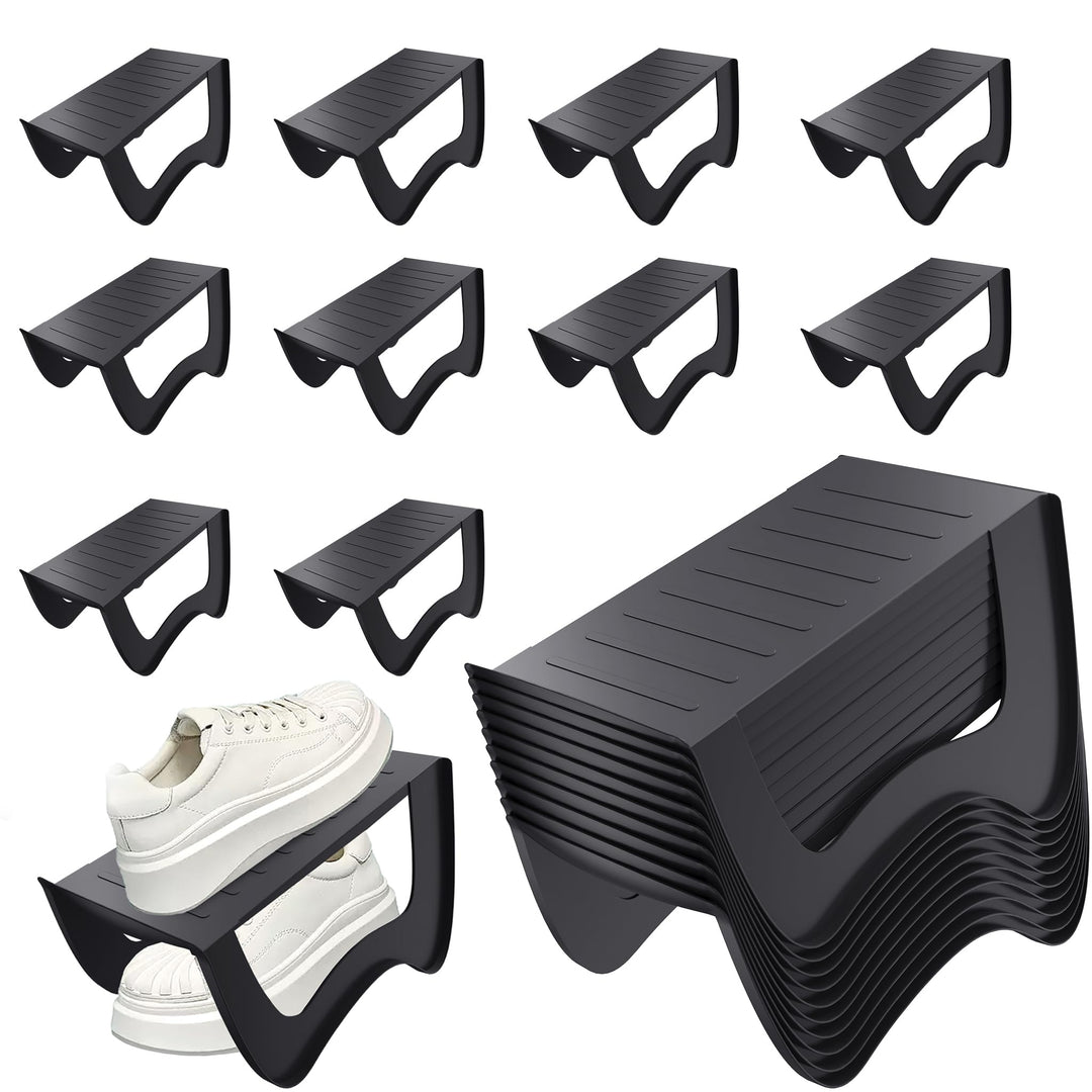 AufuN rutschfest Schuhstapler Schuhschlitze PP Anti-rutsch Schuhhalter Schuhregale Platzsparend Schu