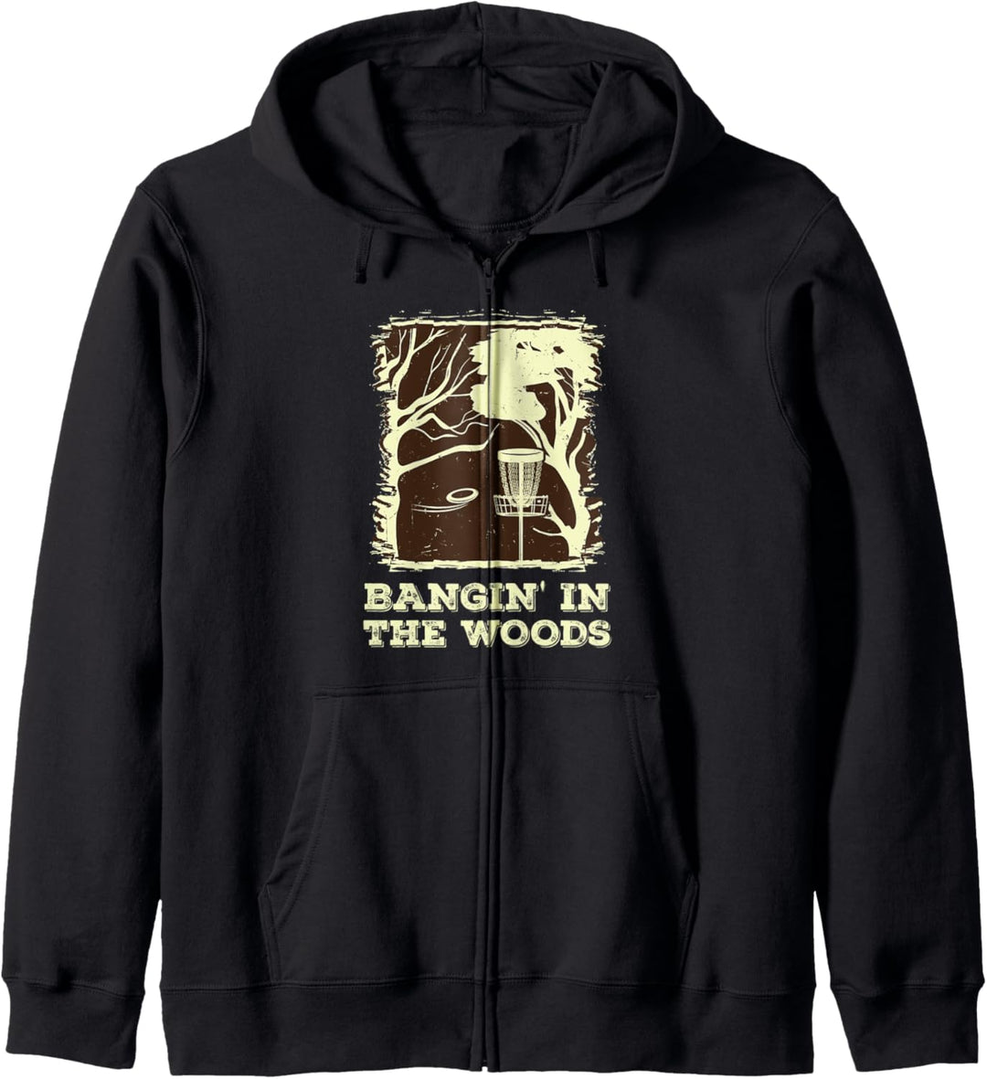 Bangin' In The Woods Design für Disc Golfer Kapuzenjacke