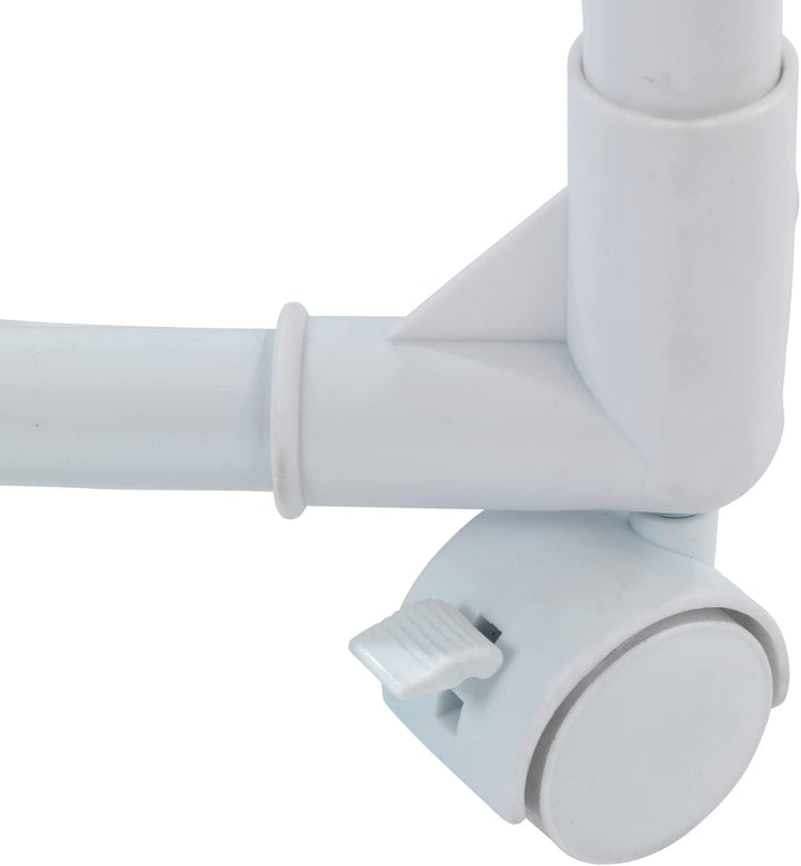 WENKO Kleiderständer Pointy, Garderobenständer zur Kleideraufbewahrung für die Ecke, mit Rollen und