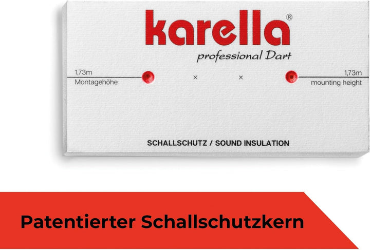 Karella Schallschutz für Steeldartboards mit integriertem Surround/Auffangring, 80% Geräuschreduzier