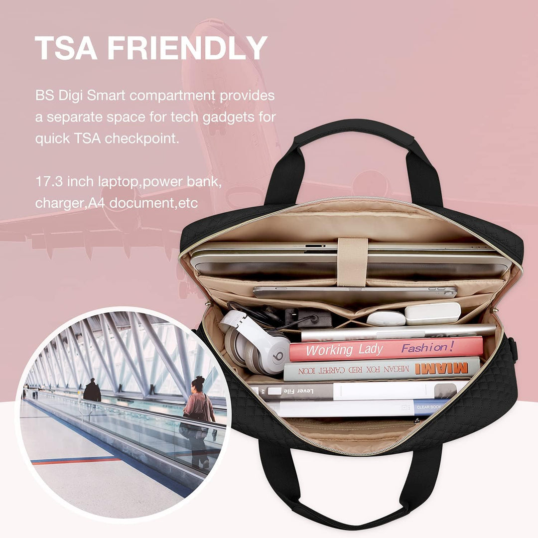 BAGSMART Laptoptasche, 17,3-Zoll-Aktentasche für Frauen, grosse Laptoptasche, Computertasche, Büro,