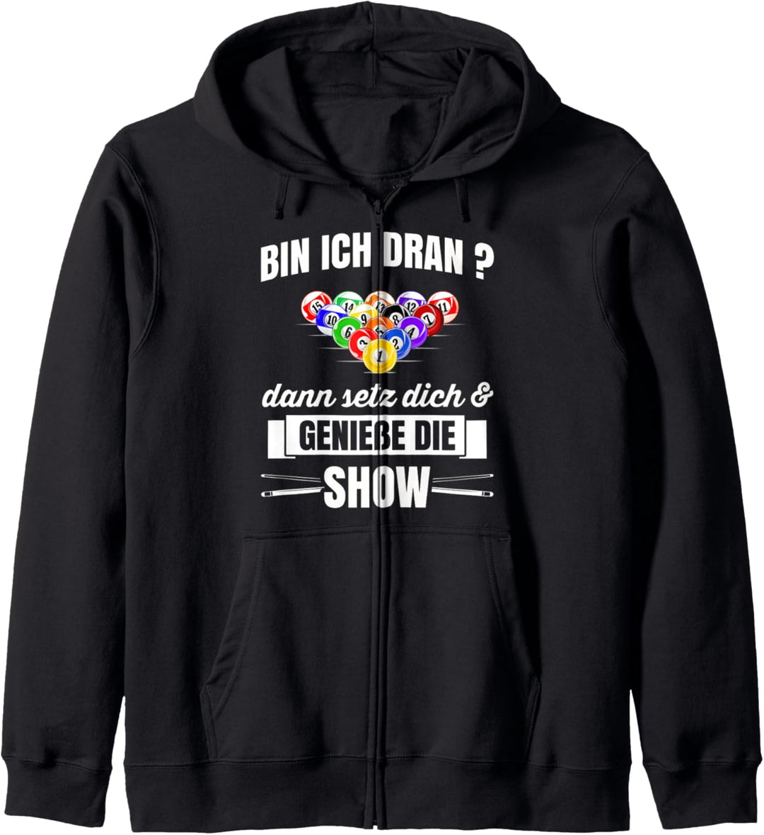 Billard Tshirt Queue Pool Snooker 8-Ball Cue Kreide Nineball Kapuzenjacke