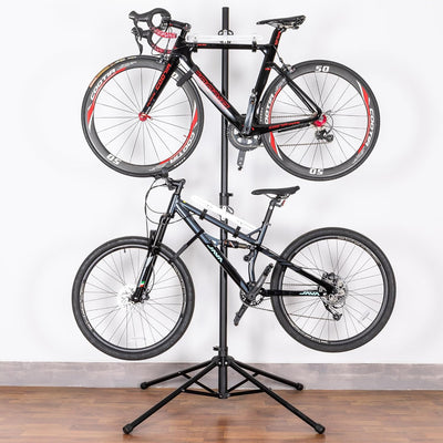 CXWXC Fahrradständer Boden Für 2 Fahrräder Belastbar bis 50kg/110 Pound Fahrrad Ständer Halter Indoo