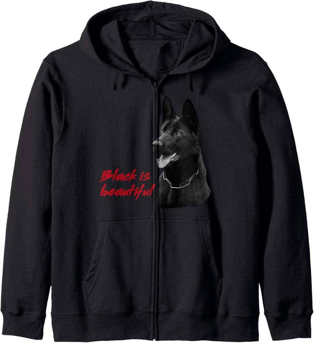 Schäferhund Pullover Damen und Herren, schwarzer Schäferhund Kapuzenjacke