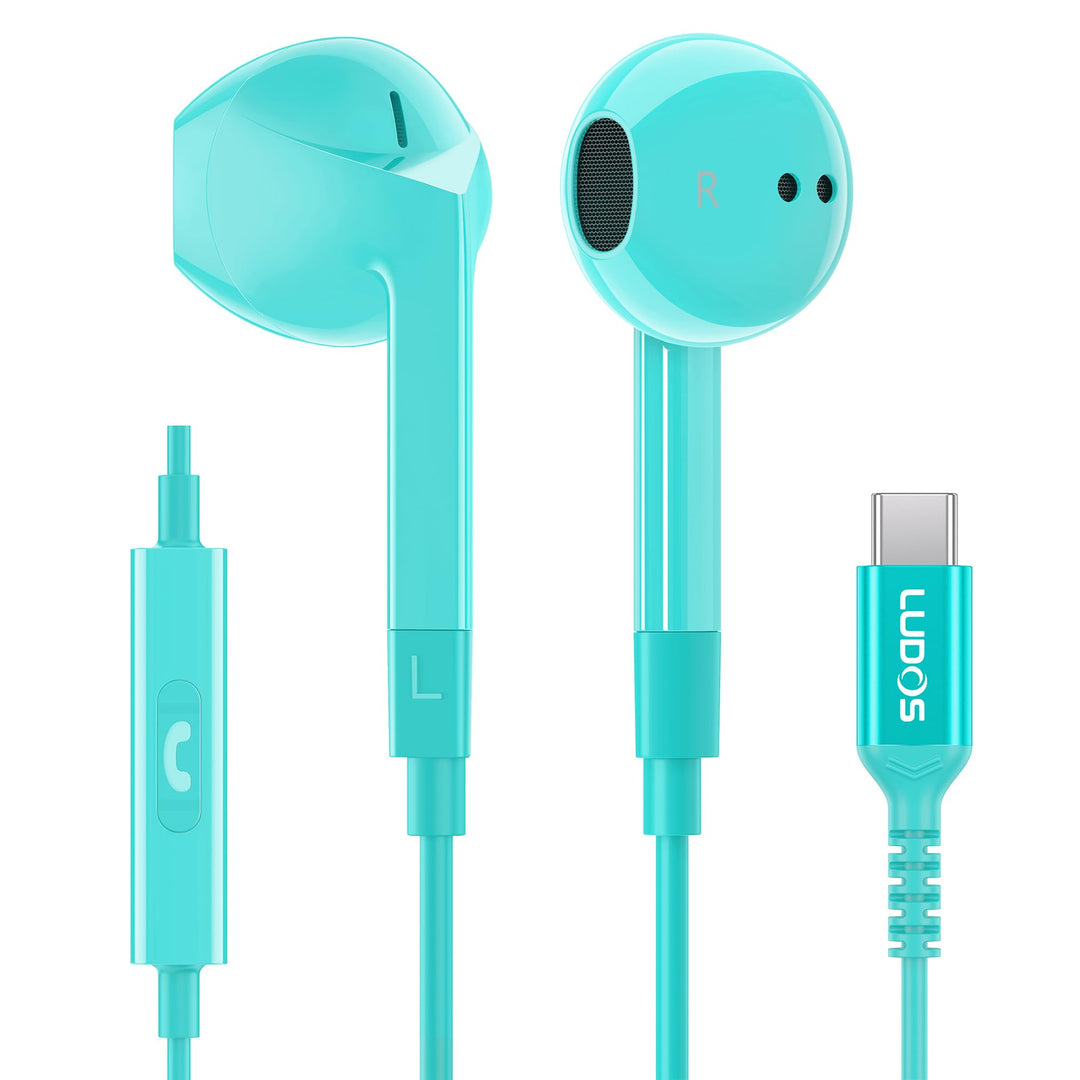 LUDOS FEROX USB C Kopfhörer, 5 Jahre Garantie für iPhone 16 15 Pro Max Plus Samsung Galaxy S24 S23 U