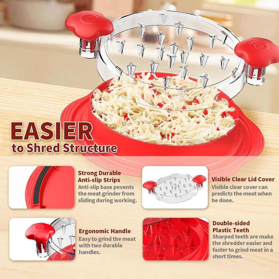 Hühnchen Zerkleinerer, 25.5cm Grosser Hähnchenbrust Zerkleinerer Werkzeug Twist, Sichtbares Chicken