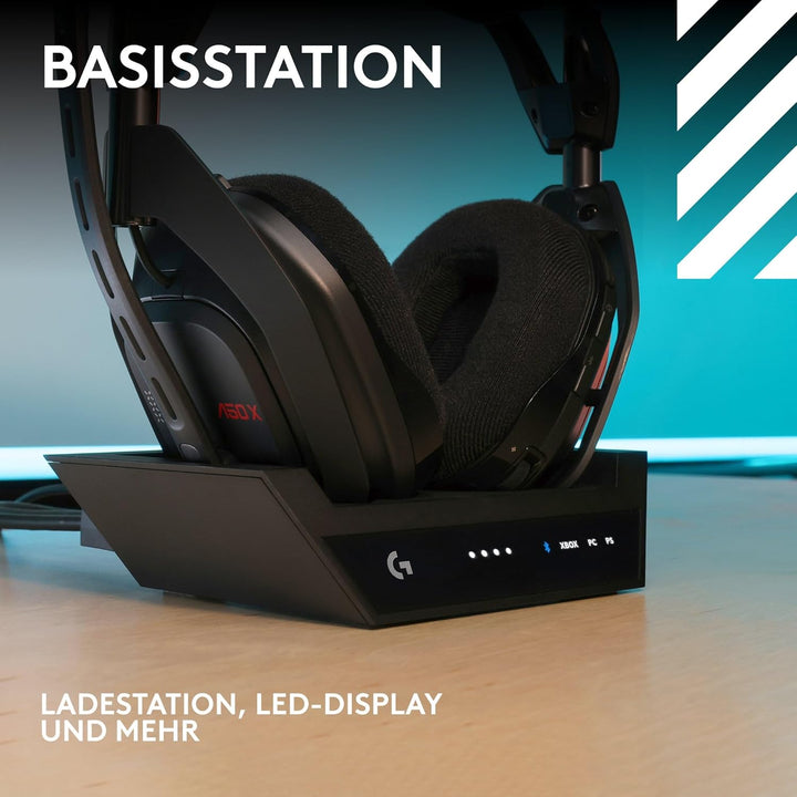 Logitech G Astro A50 X LIGHTSPEED, Kabelloses Gaming-Headset + Basisstation – PRO-G GRAPHENE, PLAYSY