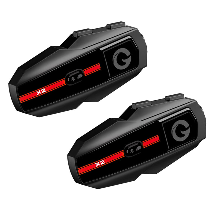 X2 Motorrad Intercom Bluetooth 5.4, 1000m Kommunikation für 2 Fahrer | Helm Headset, Dual-Chip Bluet