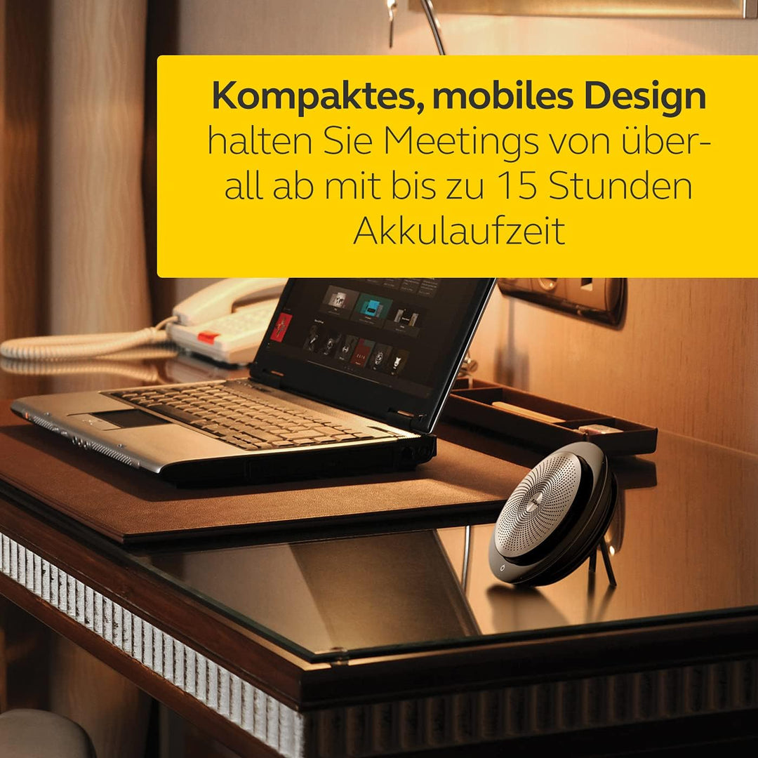 Jabra Speak 710 Speaker Phone - Unified Communications Certified Portable Conference Speaker with Bl